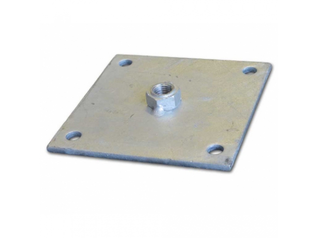 Bevestigingsplaatje 14X14 cm + moer M16
