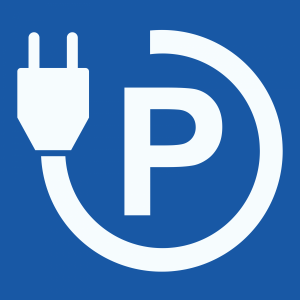 Pixeltegel oplaadpunt elektrische auto – P