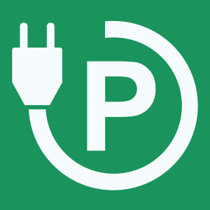 Pixeltegel oplaadpunt elektrische auto – P