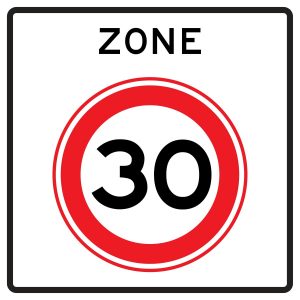 Pixeltegel Zone 30 km/u – A01-30