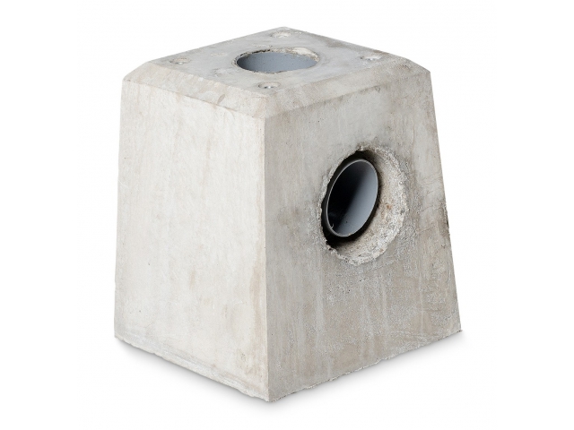 Betonpoer 21X21X28 cm met HWA 80 mm PVC - Afbeelding 2