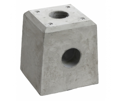 Betonpoer 21X21X28 cm met HWA 80 mm PVC