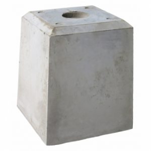 Betonpoer 21x21x28 cm met schroefhuls M12