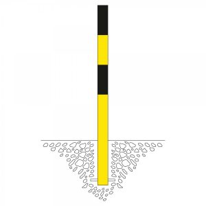 Afzetpaal 60mm Ø, betonneren, thermisch verzinkt