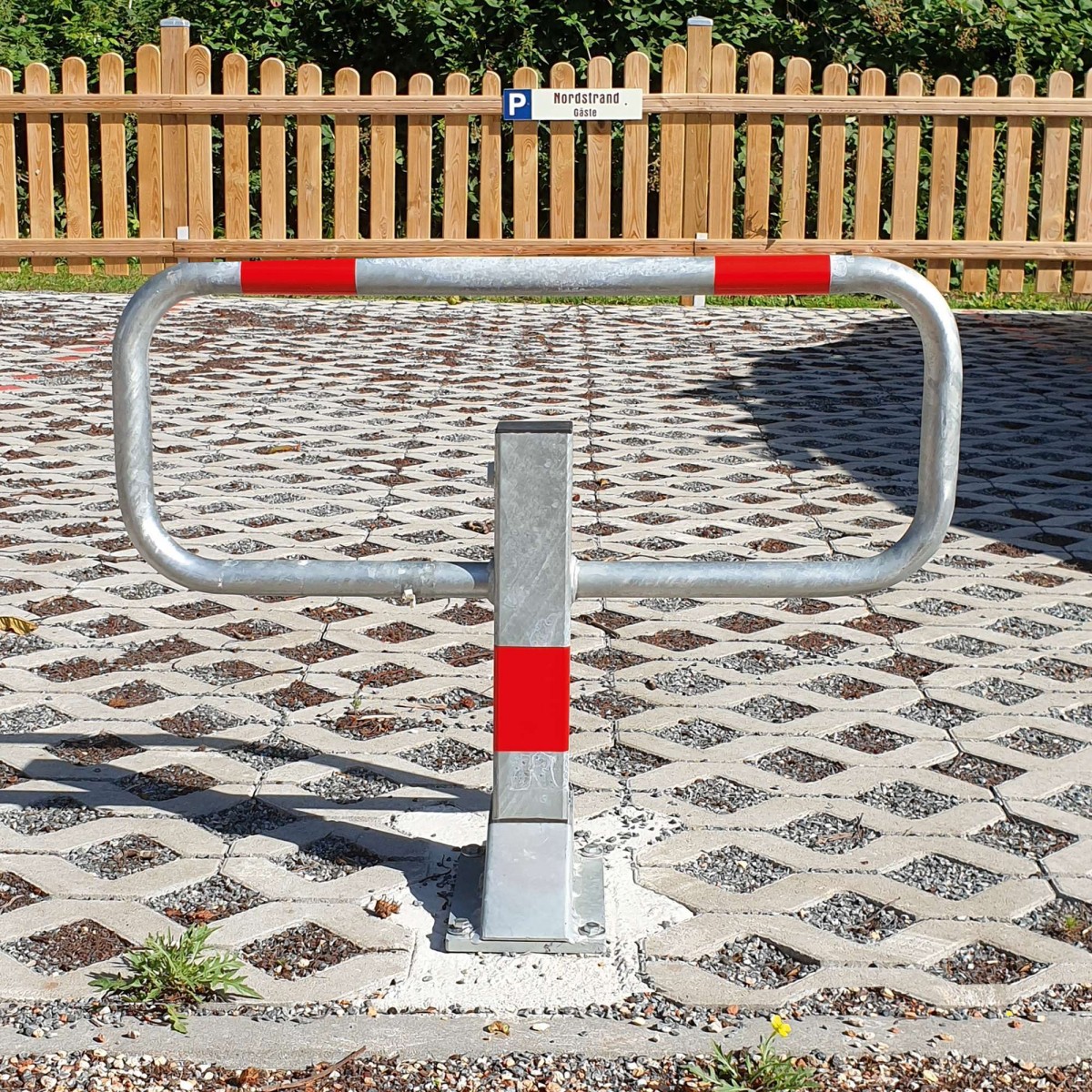 Anti parkeerbeugel te betoneren thermisch verzinkt rood. - Afbeelding 5