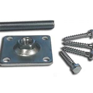 Complete set bevestigingsplaat 8X8  cm