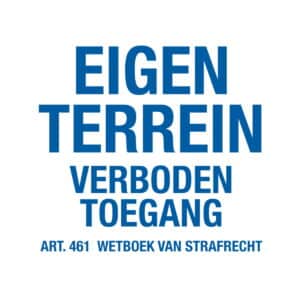 Pixeltegel Eigen terrein – verboden toegang