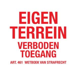 Pixeltegel Eigen terrein – verboden toegang