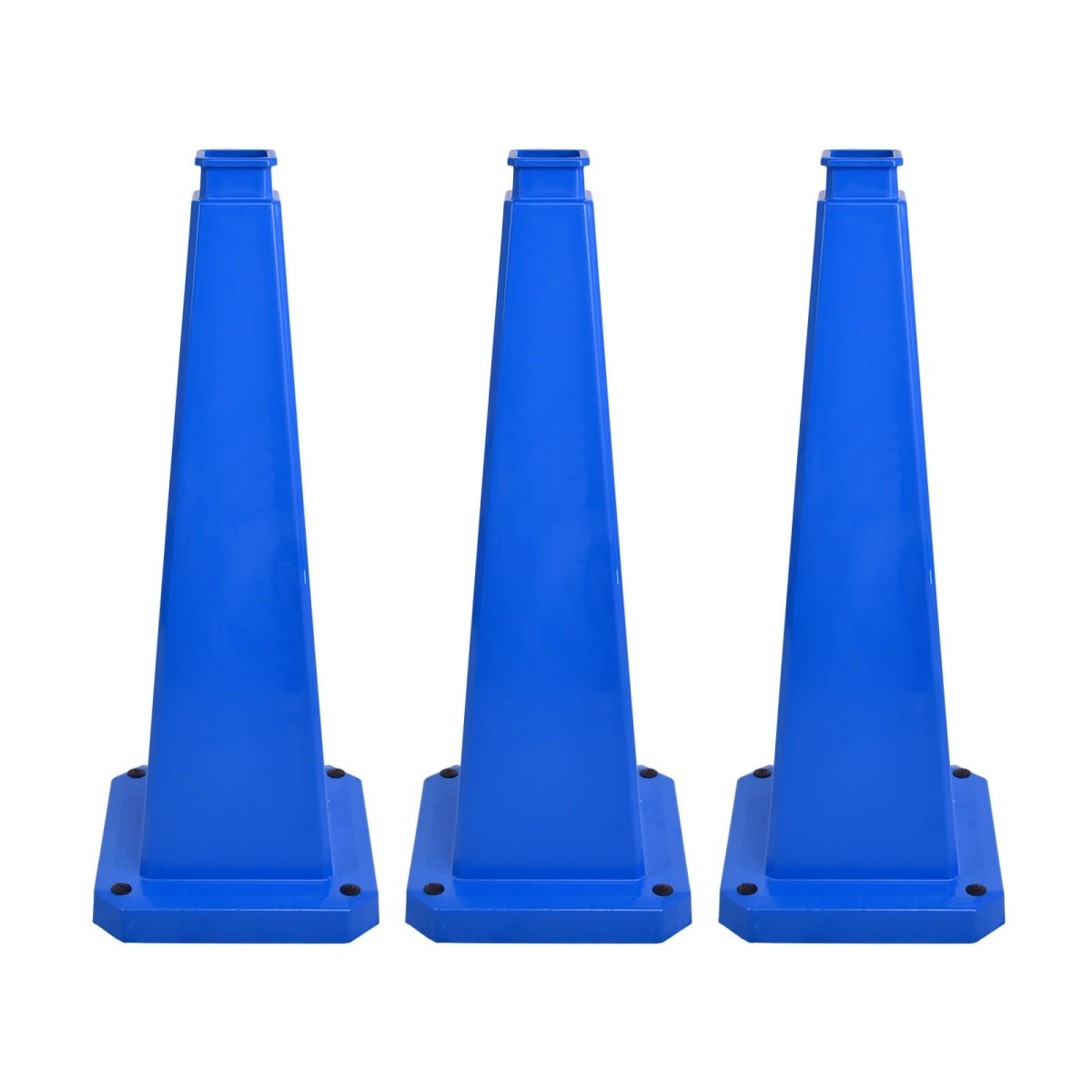 Extra stevige veiligheidskegel van ruim 0,9 kg, gemaakt van duurzaam PVC. 360° zichtbaar, weerbestendig en nestbaar. Ideaal voor binnen- en buitengebruik.