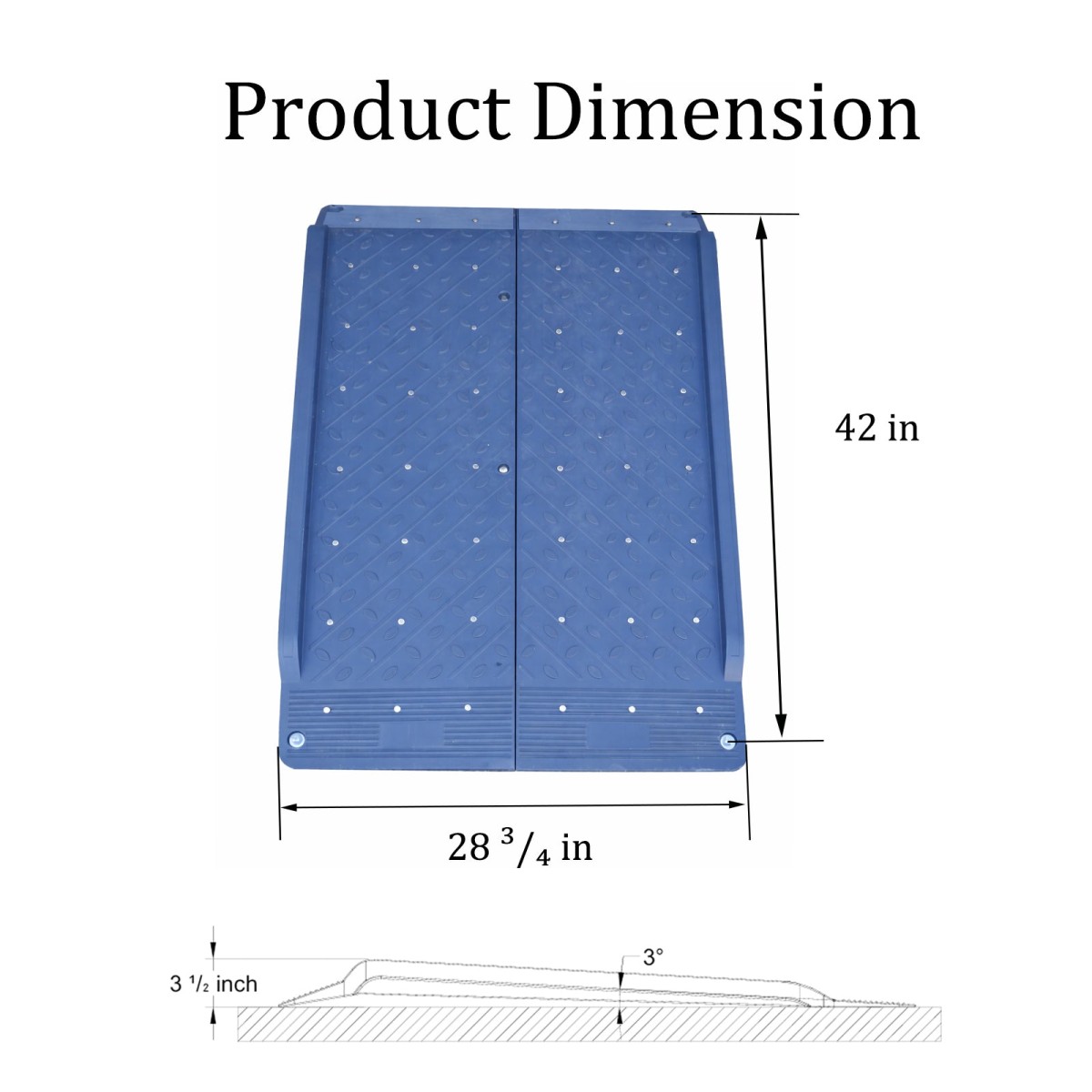 Drempelhulp met laag profiel, 120 cm - Afbeelding 2