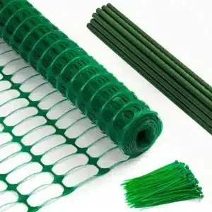 Kunststof veiligheidsgaas op rol 1,02 x 60,96 meter – complete set