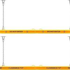 Hangende hoogtebegrenzer 203 cm reflecterend – set van 2