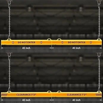 Hangende hoogtebegrenzer 203 cm reflecterend – set van 2 - Afbeelding 6